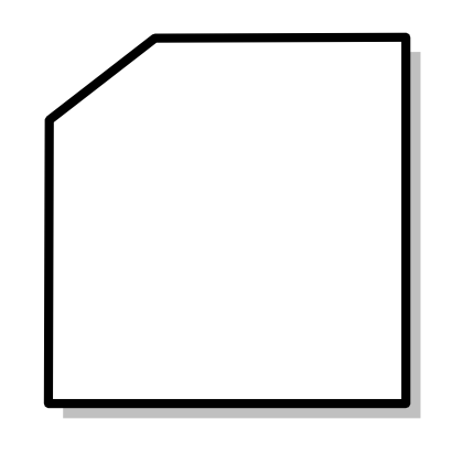 Download free white mathematical polygon icon
